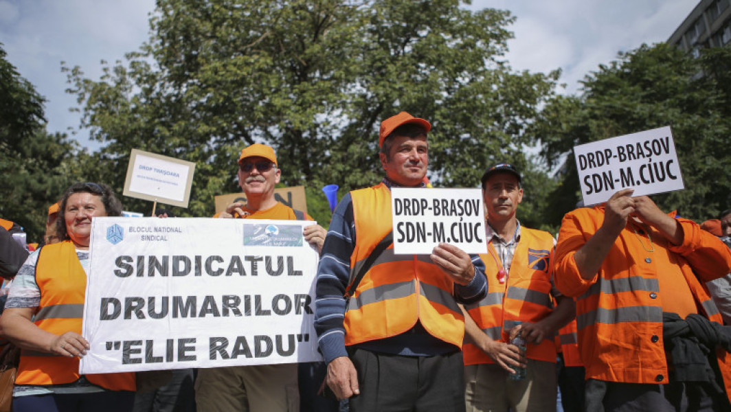 Protest al sindicatelor drumarilor împotriva desființării Agențiilor de Control