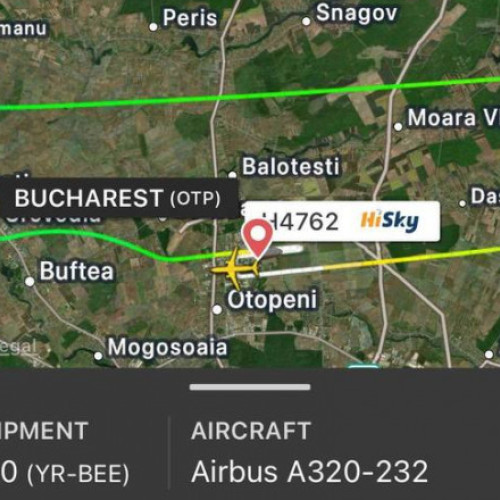 Cursa HiSky București-Oradea, întoarsă din cauza unei probleme la motor