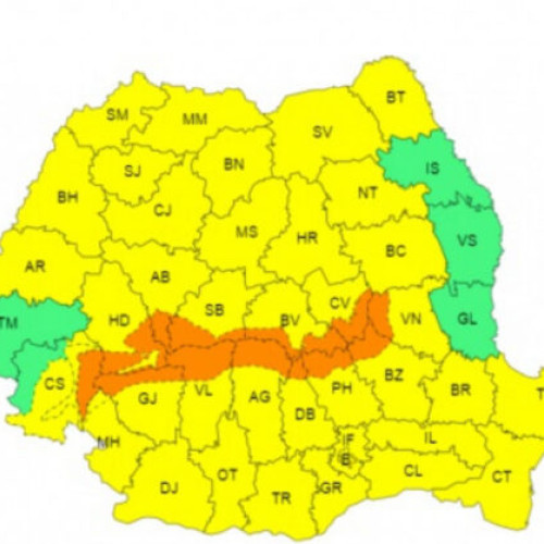 Oltul suferă de puternice rafale de vânt