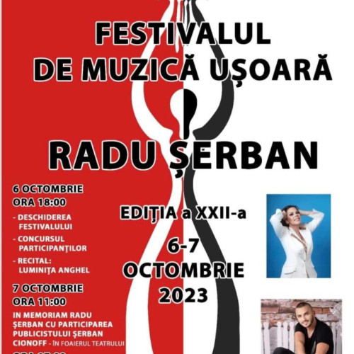 Începe Festivalul de Muzică Ușoară "Radu Șerban" în Caracal