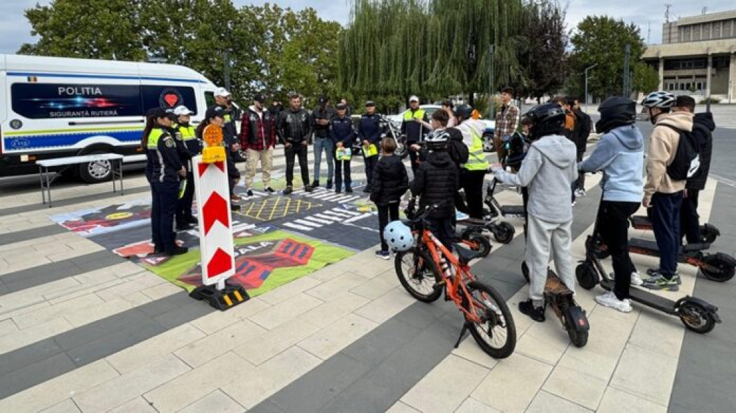 Campanie pentru siguranța bicicliștilor și trotinetașilor în Slatina